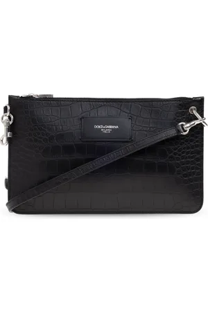 Dolce & Gabbana Tassen, Heren, Zwart, ONE Size, Leer, Schoudertas