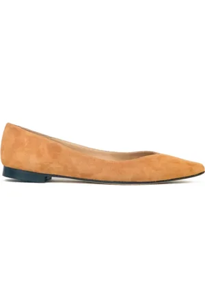 Prosperine Schoenen, Dames, Bruin, 36 EU, Ballerina met V-hals in Diverse Kleuren