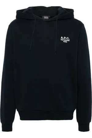 A.P.C. Sweatshirts & Hoodies, Heren, Blauw, XL, Katoen, Blauwe Trui voor Mannen Stijlvol