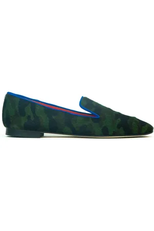 Prosperine Schoenen, Dames, Groen, 38 EU, Comfort Ballerina Slipper Leren Zool