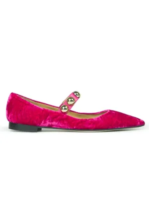 Prosperine Schoenen, Dames, Roze, 40 EU, Gestikte Ballerina met Leren Zool