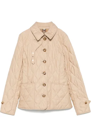 Burberry Jassen, Dames, , XS, Polyester, Jas met Knoopsluiting