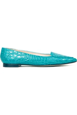 Prosperine Schoenen, Dames, Blauw, 36 EU, Puntige Neus Mocassin Leren Schoen