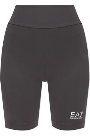 EA7 Korte broeken, Dames, Grijs, XS, Korte Leggings