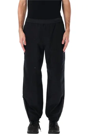 Moncler Broeken, Heren, Zwart, S, Katoen, Zwarte Geborduurde Logo Joggingbroek