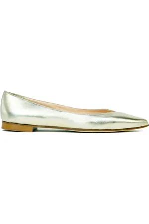 Prosperine Schoenen, Dames, Grijs, 37 EU, V-hals Ballerina Schoen