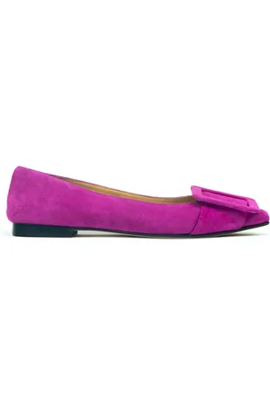 Prosperine Schoenen, Dames, Roze, 38 EU, Suède, Suède Ballerina met Accessoire