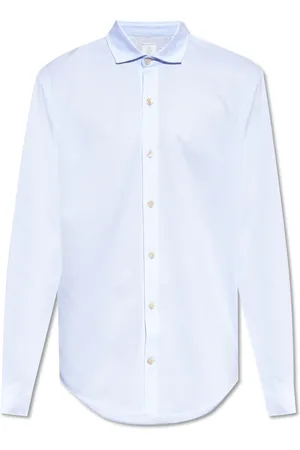 ELEVENTY Overhemden, Heren, Blauw, S, Katoen, Katoenen overhemd