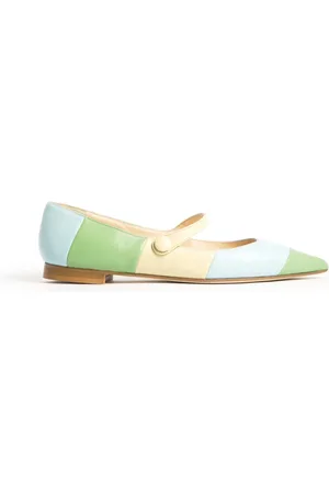 Prosperine Schoenen, Dames, Veelkleurig, 38 1/2 EU, Gestreepte Ballerina Flats
