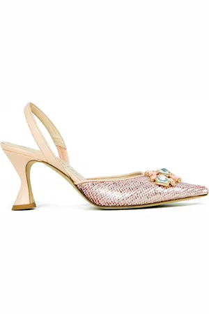 Prosperine Schoenen, Dames, Roze, 37 EU, Pailletten, Paillet Hoge Hak Sandaal