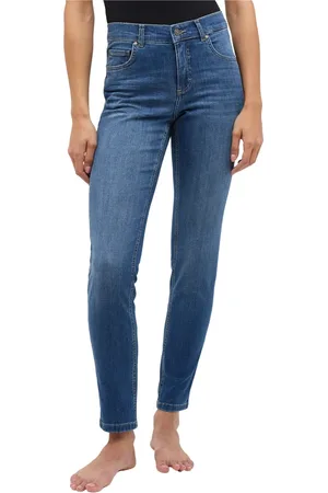 Angels Jeans, Dames, Blauw, W34 L28, Slim Fit Jeans