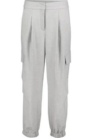 Betty Barclay Broeken, Dames, Grijs, S, Cargo broek met relaxte pasvorm