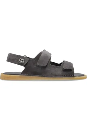 Dolce & Gabbana Schoenen, Heren, Grijs, 44 1/2 EU, Suède, Suède sandalen