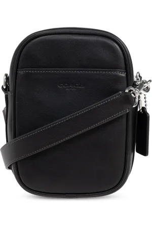Coach Tassen, Heren, Zwart, ONE Size, Leer, Leren Schoudertas