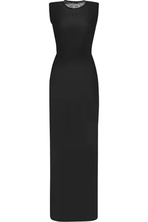 Marine Serre Kleedjes, Dames, Zwart, M, Elegante zwarte jurk met unieke print