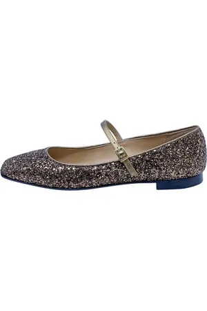 Prosperine Schoenen, Dames, Veelkleurig, 38 EU, Glitter Ballerina Schoen met Leren Zool