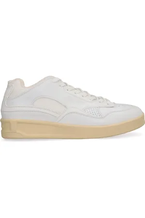 Jil Sander Schoenen, Heren, Wit, 41 EU, Leer, Dragon Sneakers met Mesh Inzetstukken