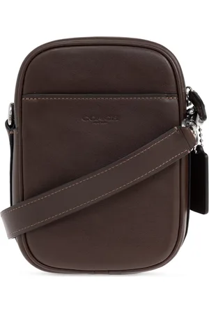 Coach Tassen, Heren, Bruin, ONE Size, Leren Schoudertas