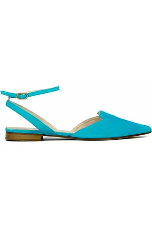 Prosperine Schoenen, Dames, Blauw, 38 EU, Suède, Suede Slingback Schoenen