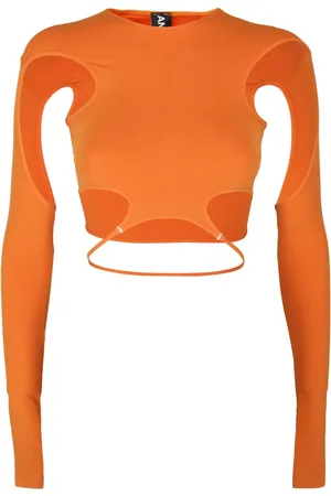 ANDREA ADAMO Tops, Dames, Oranje, S, Jersey Sculpting Shapewear