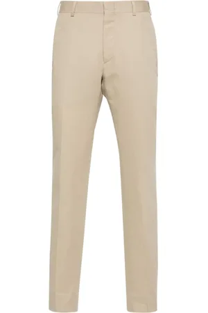 BRIONI Broeken, Heren, , XL, Katoen, Slim Fit Linnen Katoenen Broek