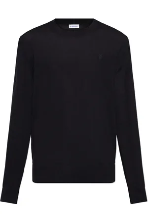 Burberry Truien, Heren, Blauw, XL, Wol, Wollen Trui