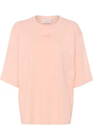 Gestuz Tops, Dames, Roze, S, Geborduurde Tee Top Peach Whip