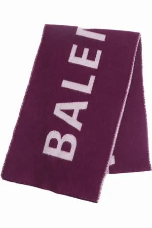 Balenciaga Pre-owned, Dames, Paars, ONE Size, Wol, Pre-owned Canvas scarves