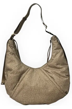 Borbonese Tassen, Dames, Groen, ONE Size, Leer, Hobo Schoudertas