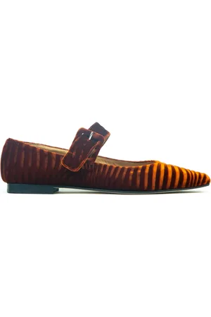 Prosperine Schoenen, Dames, Bruin, 36 EU, Mary Jane Gesp Ballerina Schoenen