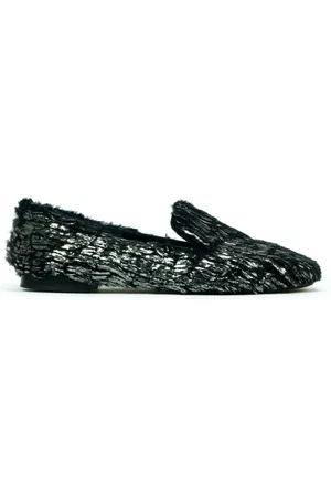 Prosperine Schoenen, Dames, Grijs, 38 EU, Comfort Ballerina Slipper Leren Zool