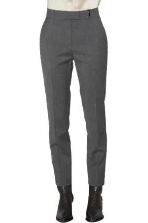 BARBARA BUI Broeken, Dames, Grijs, M, Wol, Elegante op maat gemaakte broek met gestructureerde val