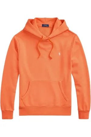 Ralph Lauren Sweatshirts & Hoodies, Heren, Oranje, S, Katoen, Katoenen Hoodie met Sportieve Stijl