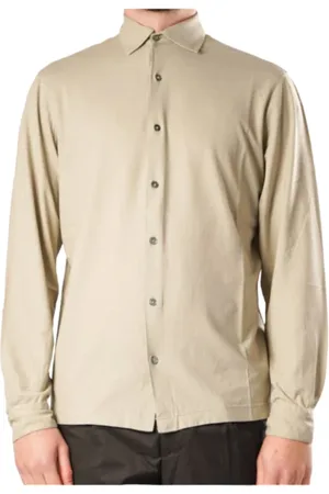 FILIPPO DE LAURENTIIS Overhemden, Heren, Grijs, L, Katoen, Grijze Shirts Camlspjcrepeu 921