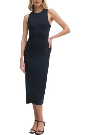 Calvin Klein Kleedjes, Dames, Blauw, S, Denim, Klassieke Denim Jeans Collectie