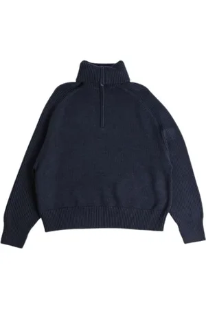 STUDIO NICHOLSON Truien, Heren, Blauw, L, Wol, Navy Blauwe Gebreide Trui
