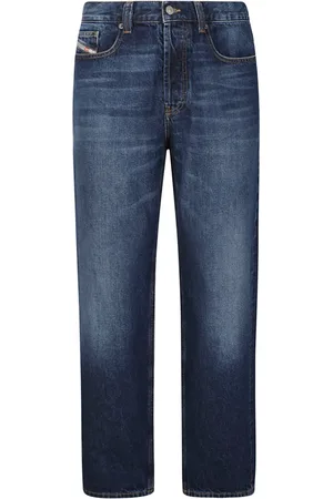 Diesel Jeans, Heren, Blauw, W31, Katoen, Faded Straight Leg Jeans
