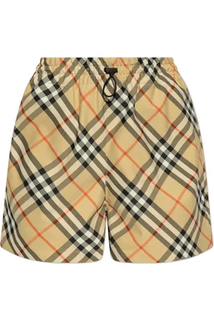 Burberry Korte broeken, Dames, , 4Xs, Polyester, Shorts met Ruitpatroon