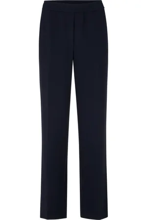 Marc Cain Broeken, Dames, Blauw, 2Xl, Wijde pasvorm broek Washington