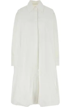 Jil Sander Kleedjes, Dames, Wit, L, Katoen, Witte Poplin Overhemdjurk