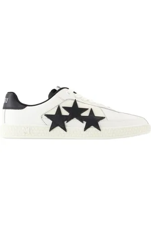 AMIRI Schoenen, Heren, Zwart, 41 EU, Leer, Zwarte leren sneakers - Ronde neus