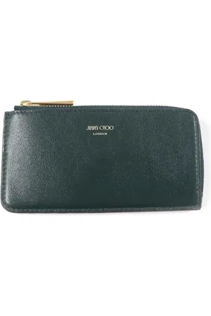 Jimmy Choo Pre-owned, Dames, Groen, ONE Size, Leer, Tweedehands leren portemonnees