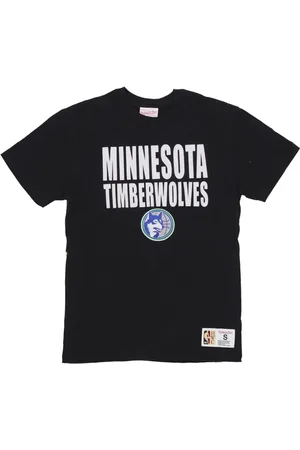 Mitchell & Ness Tops, Heren, Zwart, XL, Wol, NBA Legendarische Tee Minnesota Timberwolves