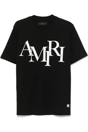 AMIRI Tops, Heren, Zwart, M, Katoen, Katoenen Jersey Crew Neck T-shirt
