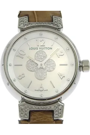 LOUIS VUITTON Pre-owned, Dames, Bruin, ONE Size, Leer, Pre-owned Metal watches