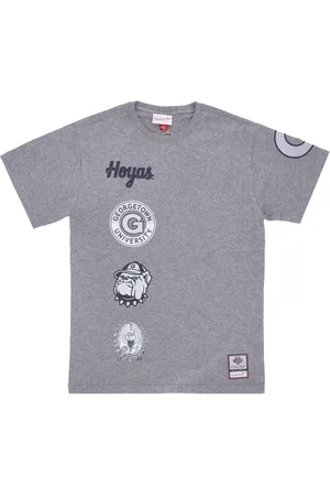 Mitchell & Ness Tops, Heren, Grijs, 2Xl, Katoen, Georgetown Hoyas Basketbal T-shirt Grijs
