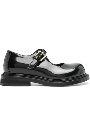 Moschino Schoenen, Dames, Zwart, 39 EU, Zwarte gespsluiting schoenen
