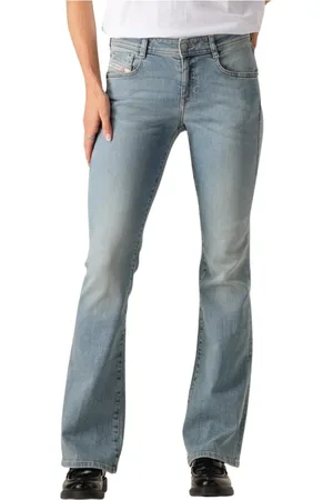 Diesel Jeans, Dames, Blauw, W28 L32, Katoen, Retro Flared Jeans 1969 D-Ebby