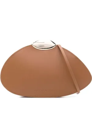 BENEDETTA BRUZZICHES Tassen, Dames, Bruin, ONE Size, Stijlvol okerbruine magnetische sluiting tas