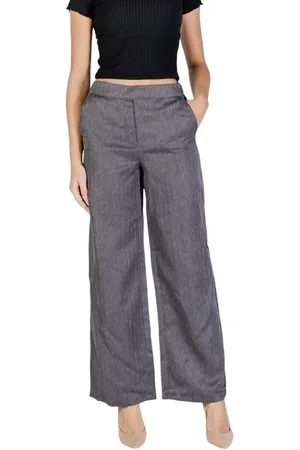 JACQUELINE DE YONG Broeken, Dames, Grijs, L L32, Polyester, Grijze Polyester Damesbroek Herfst/Winter